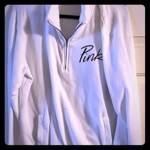Pink half zip sweater